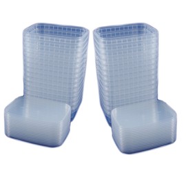 30 Universal Rectangular Boxes with Lids for Household Hobby Craft made of transparent plastic, 120 x 90 x 45 mm, Capacity 280ml