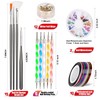 Nail Pen Designer, Teenitor Stamp Nail Art Tool with 15pcs