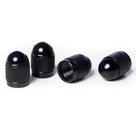 Circuit Performance VC4 Series Black Aluminum Valve Stem Caps (Set of 4)