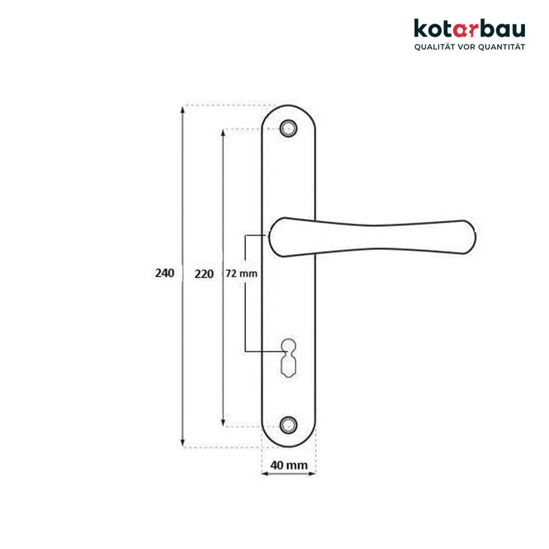 KOTARBAU Door Handle 72 mm BB Door Handle Patin Door