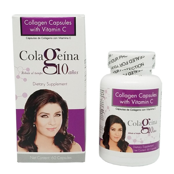 Colageina 10 by Victoria Ruffo,Rejuvenate,Anti-Age Collagen & Vitamin C. 60 caps