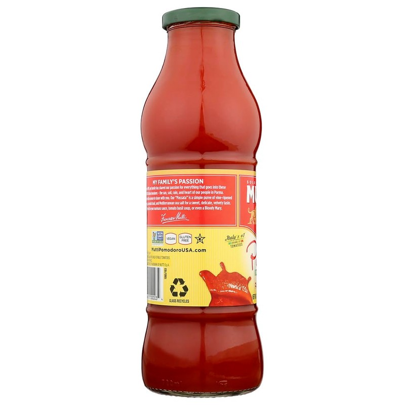 Mutti Passata Tomato Puree w Basil 24.5 oz (12 Pk)