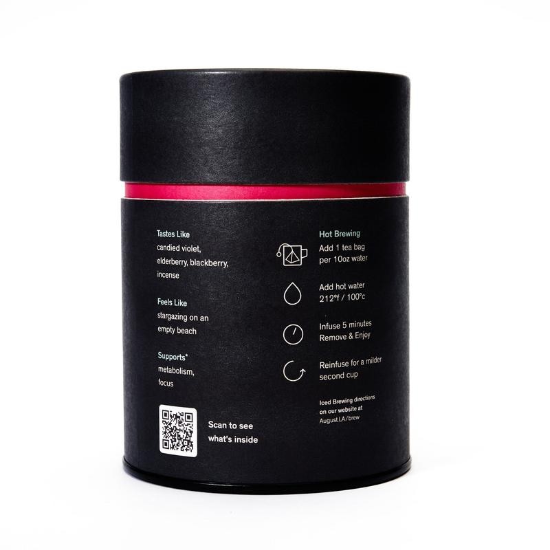 August Uncommon tea Black Metallic - Violet Elderberry Black Tea