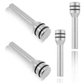 1 Pack 4 Pcs Car Door Lock Knob Covers, Aluminum Alloy Security Door Lock Knob Column, Interior Door Lock Knob Pull Pins Universal for Most Vehicles (Silvery)