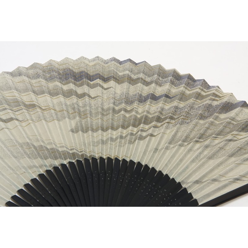 Hasegawa Men's Folding Fan, Kyoto Craftsman, Tailored, Fan Bag Included,