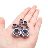 Quacc 20pcs M6 Nyloc Steel Nuts, Nylon Locknuts for Fastener,