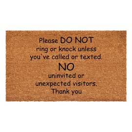 Calloway Mills Please Do Not Doormat (Tan/Black, 24" x 36")