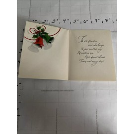 Vintage Uncle Christmas Card Greeting Card With Envelope Bells