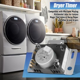 W10436303 Dryer Timer Compatible with Whirlpool Kenmore Maytag WED4616FW0 WED4850HW0 NED4700YQ0 NED4700YQ1 Dryer, Replaces 2311873 AP6021393 PS11754717