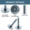 Screw Man 014973239633 Elevator Bolts for Several uses,Steel,Zinc,Flat Countersunk,1/4-20 x