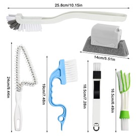 Household Cleaning Brushes, 6 Pieces Gap Cleaning Brush, Window Cleaning, Window Frame, Window Grooves, Cleaning Set for Windows, Doors, Cleaning All Corners and Gaps