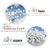 YBSHIN Wedding Hair Accessories for Women Pearl Silver Bridal Hair