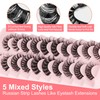 Eyelashes Russian Volume Strip Lashes 5 Styles Mixed Natural Wispy