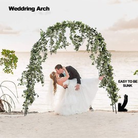 Garden Arch Trellis for Climbing Plants Outdoor Metal Trellis Wedding Arch Frame Assemble Freely 2 Sizes for Roses Vines Bridal Party Decoration, Brone Thickened 16mm