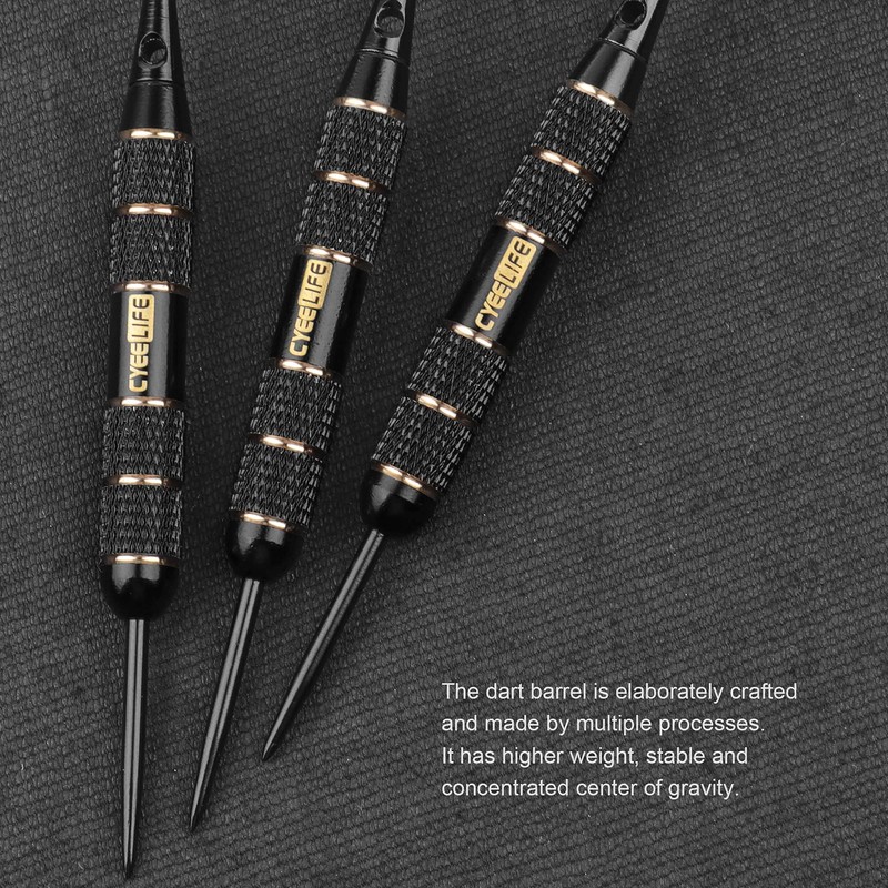 CyeeLife-Professional Steel tip Darts 24g+Aluminium shafts+Sharpener+Dart Tool+12 Flights