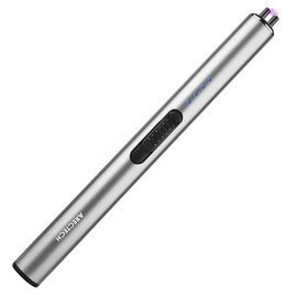 ARECTECH Electric Candle Rechargeable Lighter Arc Plasma Lighters for Candle Kitchen Camping Christmas Type-C Silver