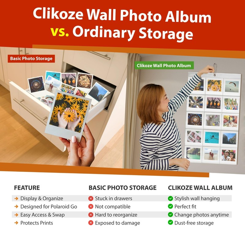 Instant Camera Colour Print Film Bundle with Polaroid Go Film