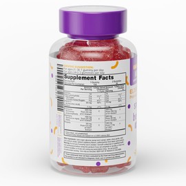 Squiggles Sniffle Berries Elderberry Gummies, Bee Propolis, and Echinacea | Kids Herbal Defense Gummies, 100 Count