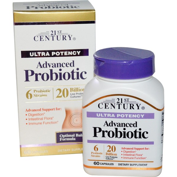 21st Century Ultra Potency Advanced Probiotic Capsules 60 ea (Pack of 3)