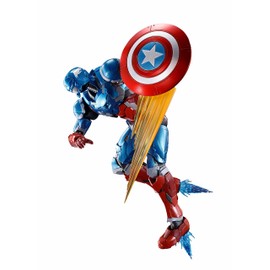 S.H. Figuarts Captain America (Tech on Avengers), Approx. 6.1 inches (155 mm), PVC & ABS & Diecast Painted Action Figure