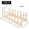 XIACIBDUS Pack of 2 Wooden Dish Draining Racks, Plate Stand