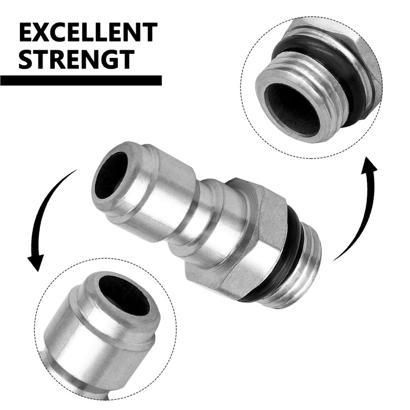 2 Pcs 14mm Male Thread Stainless Steel Adapter, Pressure Washer