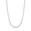 GLD Round Cut Tennis Necklace - 3MM, 16" White Gold-Plated