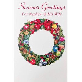 Season's Greetings For Nephew & His Wife (Niece-in-Law) - Merry Christmas Greeting Card