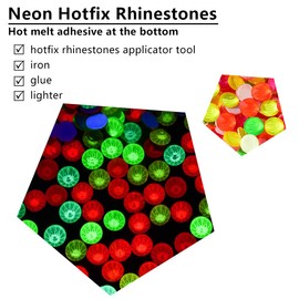 Blinginbox - Diamantes de imitación Hotfix, 1440 piezas de diamantes de imitación Hot Fix para manualidades, ropa, decoración, color mixto, SS6