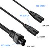 JSADZKJ IEC 320 C6 to Dual C7 Y Splitter Extension