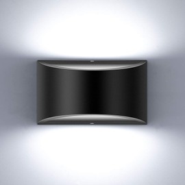 Lightess Modern Wall Sconces Indoor Wall Lamp Dimmable LED Up Down Wall Lamp 12W for Bedroom Living Room Staircase, Cool White
