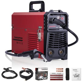 ARCCAPTAIN MIG130 130A MIG Welder, 110V Flux Core MIG Welder/Lift TIG/Stick 3 in 1 Welding Machine with Synergy, IGBT Inverter Portable Gasless Welder Equipment with Welding Gun and 2lb Welding Wire, Work Equipment For Men - Choice: MIG130