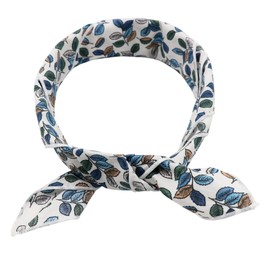 GHTIYLP Cotton Bandanas for Men Women Head Scarf Flower Printed Bandana Headbands for Women Accessory Daily Party Office (Leaves-01)