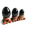 Polar Jade Black Obsidian Gemstone Egg Sphere 50 x 35