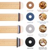 Rolling Pin with Thickness Rings,13.6" Dough Roller with Mat&4 Cookie