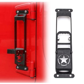 KMFCDAE Door Hinge Step Foot Pedal for 2007-2022 Jeep Wrangler JK JL Gladiator JT, Hard-Wearing Folding Foot Pegs Door Step for Car Roof Access