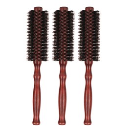 Round Brush for Blow-Drying, Women's Hair Brushes, Round Brush, 3-Piece Rollers, Hair Brush, Round, High Temperature Resistant, Static Free, Vertical Texture, Medium Bristles, Hair Brush for