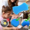 6 PCS Silicone Dish Sponges, Super Durable Safe and Dry