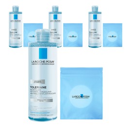 La Roche-Posay Micellar Cleansing Water Ultra Reactive + 30 cotton pads, 400ml, 4 pieces / 라로슈포제 미셀라 클렌징 워터 울트라 리엑티브 + 화장솜 30매, 400ml, 4개