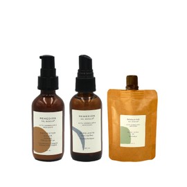 Remedios del Bosque Kit de Viaje, Hidrata, Protege del Sol y de Insectos, Tamaño para llevar en Avión, Especial para Playa, Incluye Repelente, Gel Aloe Vera y Protector Solar FPS 30+.