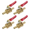 Antrader 4 Pcs Forged Brass Ball Valve Mini Shut Off
