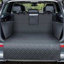 Lekereise SUV Cargo Liner for Dogs - Waterproof Pet Trunk Cargo Cover Mat for SUVs Sedans Non-Slip Pet Car Seat Protector Universal Fit SUVs Sedans Trunks Vans - Black