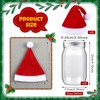 Hicarer 16 Set Christmas Plastic Mason Jars and Mini Santa