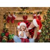 CHAIYA 7x5ft Christmas Fireplace Backdrop for Family Portrait Studio Winter