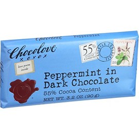 Peppermint in Dark Chocolate 55% (12 Bars) 3.20 Ounces ( Value Bulk Multi-pack)