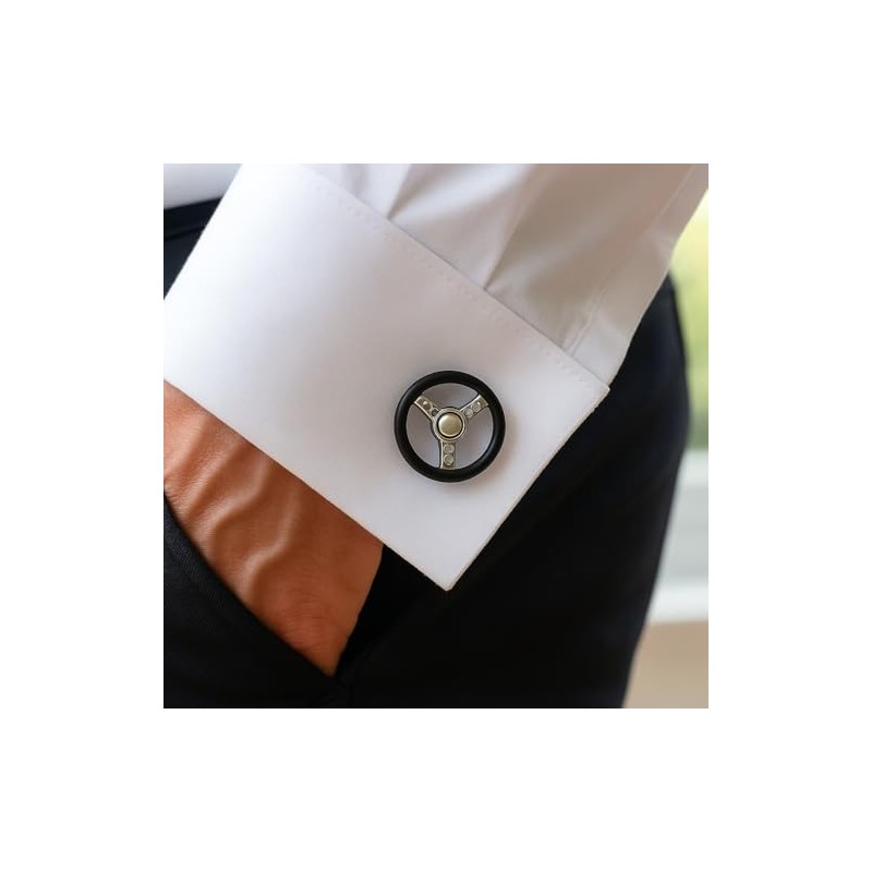 Steering Wheel Novelty Cufflinks