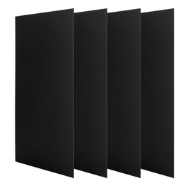 LOYORTY 4PCS 6 x 12 x 1/25 (0.04”) Inch Anodized Aluminum Sheet, Black Aluminum Engraving Blanks, 1MM Thin Metal Plates for Laser Engraving, Crafting, DIY, House Decoration