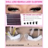 EYDEVRO Fairy Lash Clusters with Spikes 300D 12-20mm Eyelash Clusters