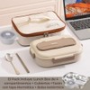 Lunch Box with Thermal Carry Bag, 4 Compartments + Bowl