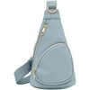 FashionPuzzle - Bolso bandolera de piel sintética ligera y suave,